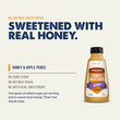 Load image into Gallery viewer, A bottle of A&amp;H True Made Honey Mustard on a light beige background with promotional text highlighting that it is sweetened with real honey and contains no refined sweeteners or corn syrup.
