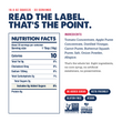 Load image into Gallery viewer, An informational product graphic for a sauce product showing a nutrition facts panel, serving size, ingredients list, and marketing badges. The top text reads '18.
