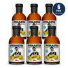 Six bottles of Pitmaster Original BBQ Sauce arranged in two rows on a white background, with a dark blue circular badge in the top right that reads '6 PACK 108 OZ TOTAL'.