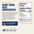 Load image into Gallery viewer, A product informational graphic for a food item showing a Nutrition Facts label and marketing text. The label reads 'NOTHING TO GOOGLE' at the top, with large dark blue text stating 'MADE FROM REAL INGREDIENTS,' a list of ingredients including tomato puree, vegetable puree, brown sugar, vinegar, salt, garlic powder, allspice, onion powder, and natural liquid smoke.
