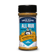 Load image into Gallery viewer, A bottle of True Made Foods All Rub seasoning rub, featuring a black cap and a blue, white, and yellow label, set against a plain white background.
