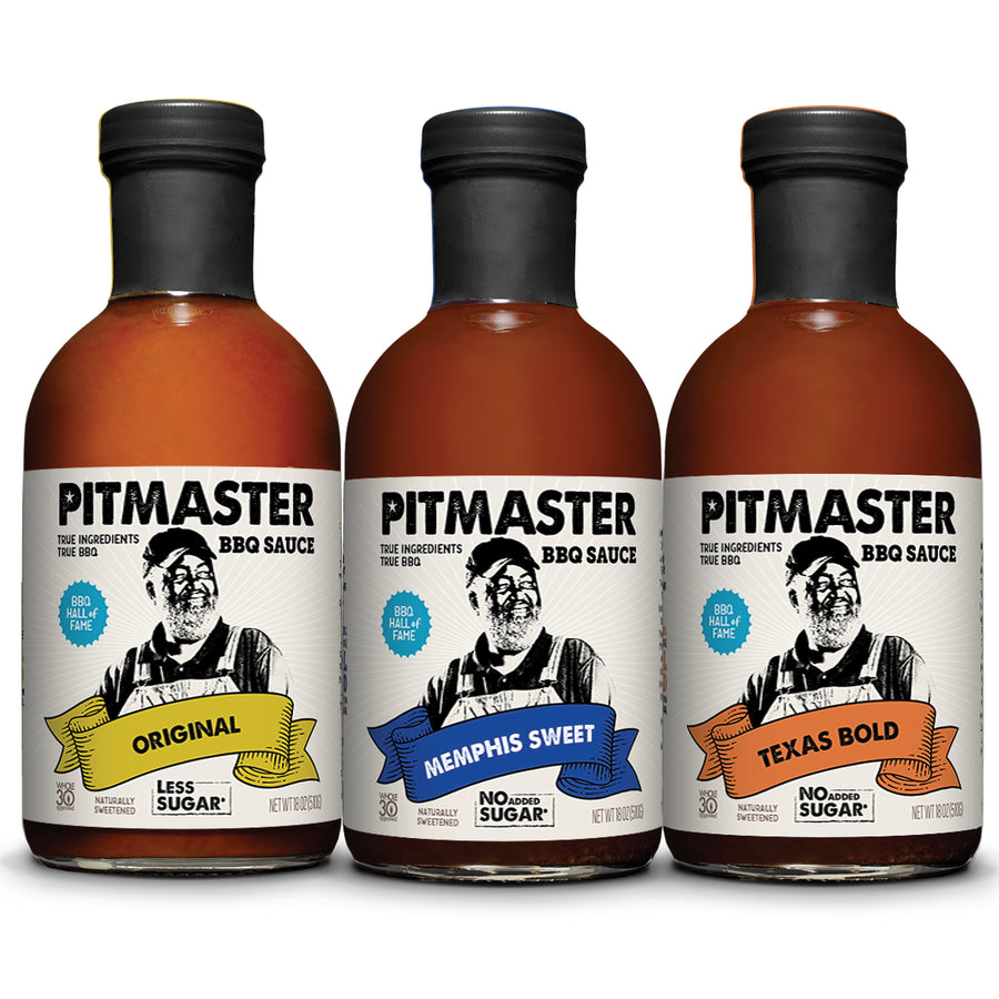 Pitmaster Texas Bold BBQ Sauce No Sugar smoky bold BBQ sauce made from real ingredients for healthier grilling