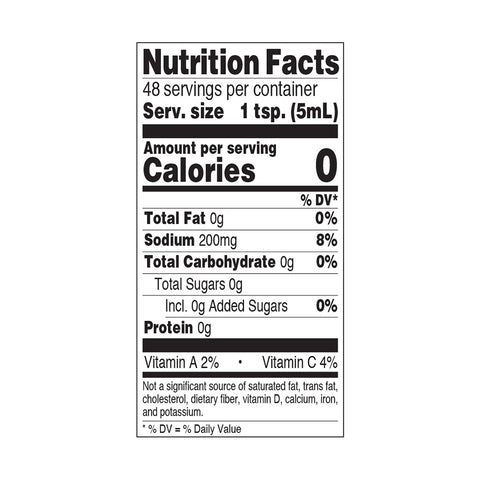 Pitmaster Cayenne Hot Sauce Gallon Jug - Nutrition Facts