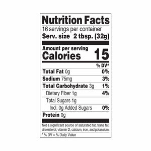 TrueMade Foods - Carolina Red Pitmaster BBQ Sauce - No Sugar - Nutrition Facts