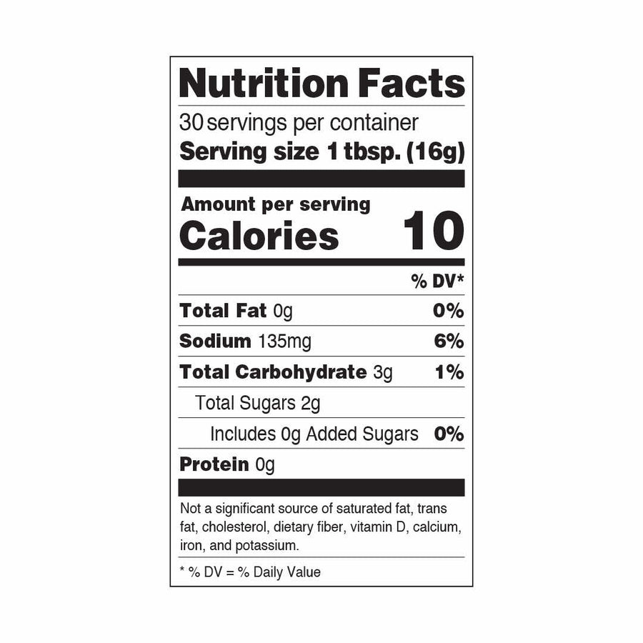 True Made Foods Vegetable Ketchup, No Sugar, Squeeze Bootle - Nutrition Facts