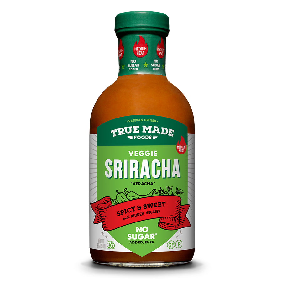 No Sugar Sriracha (Veracha), 18oz Glass Bottle